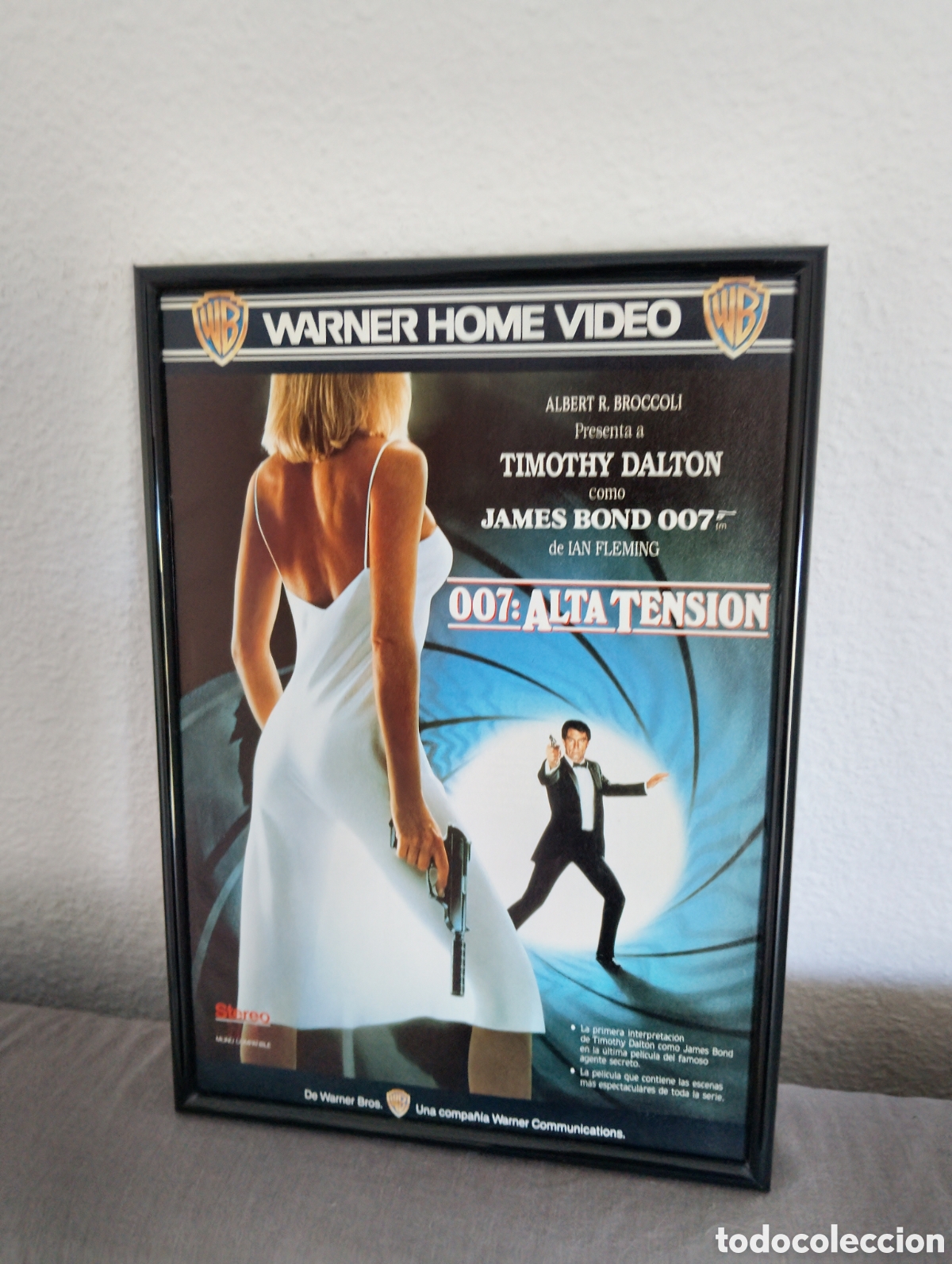 Coleccionismo de carteles: 007 Alta tensi&oacute;n cuadro publicidad vintage a&ntilde;os 80 cine pelicula