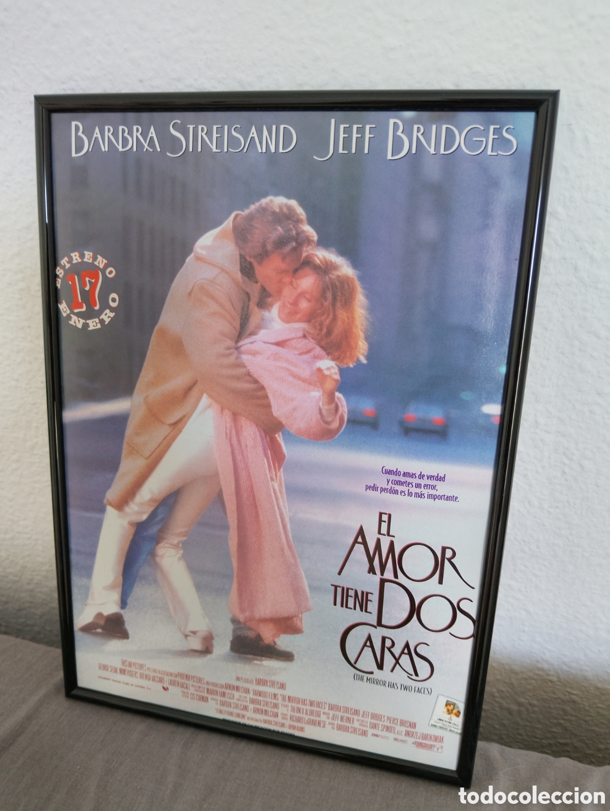 Coleccionismo de carteles: El amor tiene dos caras cuadro publicidad cine a&ntilde;os 90 pel&iacute;cula