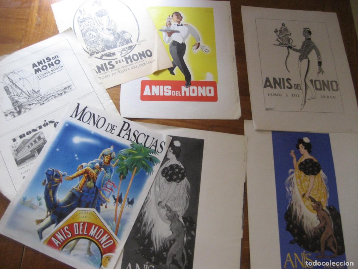 Coleccionismo de carteles: lote publicidad anis del mono 7 hojas revistas , a&ntilde;os 30 - 50 ..