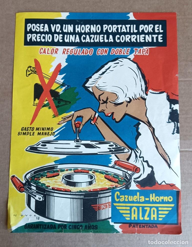 Coleccionismo de carteles: Cartel CAZUELA HORNO ALZA - algo defectuoso ver fotos