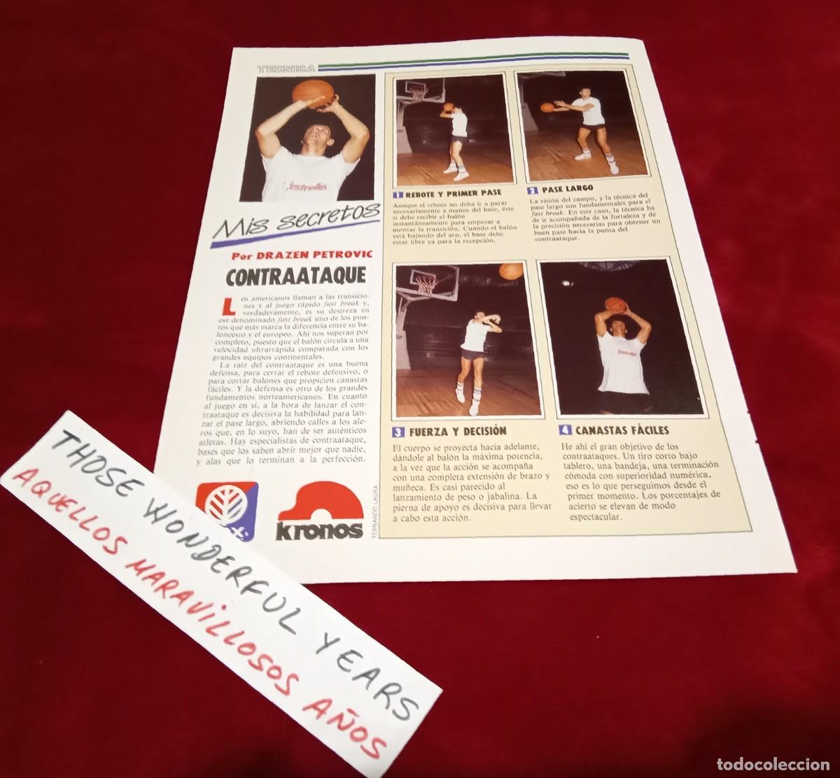 Coleccionismo de carteles: ANUNCIO PUBLICIDAD REVISTA ZAPATILLAS KRONOS DRAZEN PETROVIC 1987 GIGANTES DEL BASKET NUEVO BASKET
