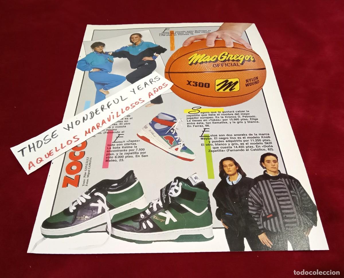 Coleccionismo de carteles: ANUNCIO PUBLICIDAD REVISTA ZAPATILLAS KRONOS DRAZEN PETROVIC KELME VILLACAMPA 80s SUPER NUEVO BASKET