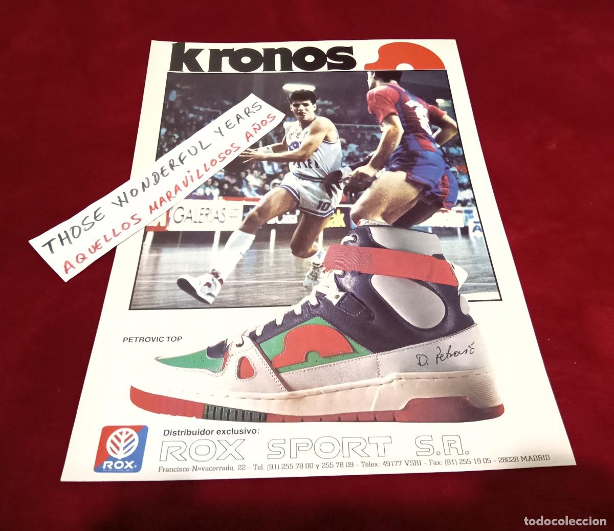 Coleccionismo de carteles: ANUNCIO PUBLICIDAD REVISTA ZAPATILLAS KRONOS DRAZEN PETROVIC 1987 GIGANTES DEL NUEVO BASKET (RF2)