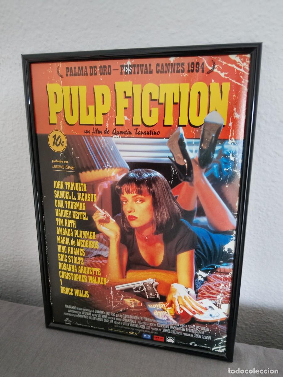 Coleccionismo de carteles: Pulp fiction cartel Cannes cuadro publicidad cine a&ntilde;os 90 Tarantino