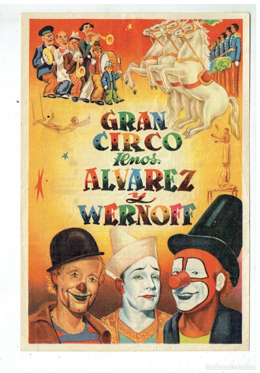Coleccionismo de carteles: GRAN CIRCO HNOS. &Aacute;LVAREZ Y WERNOFF. CARTEL DE MANO. VER FOTOS.(B/48.1)