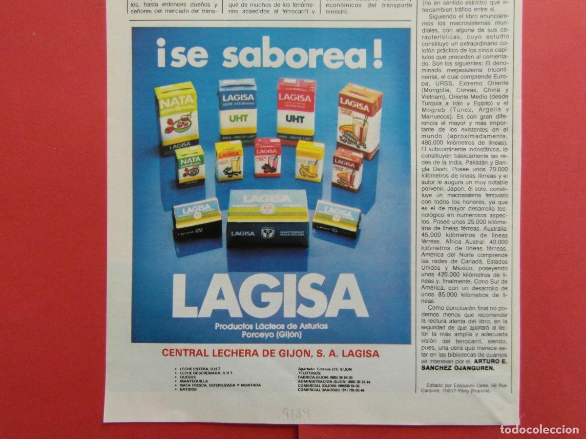 Poster collecting: PUBLICIDAD 1984 - LAGISA PRODUCTOS LACTEOS ASTURIAS PORCEYO GIJON