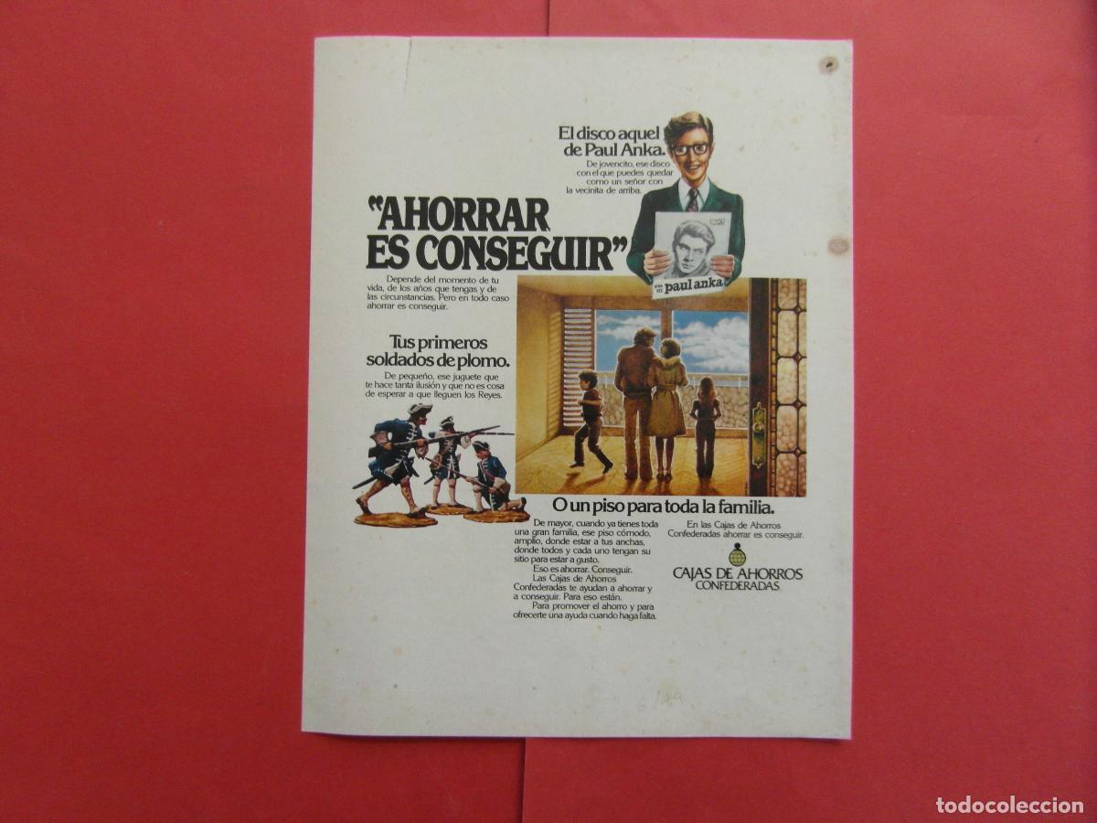 Poster collecting: PUBLICIDAD 1979 - CAJAS DE AHORROS CONFEDERADAS - PAUL ANKA