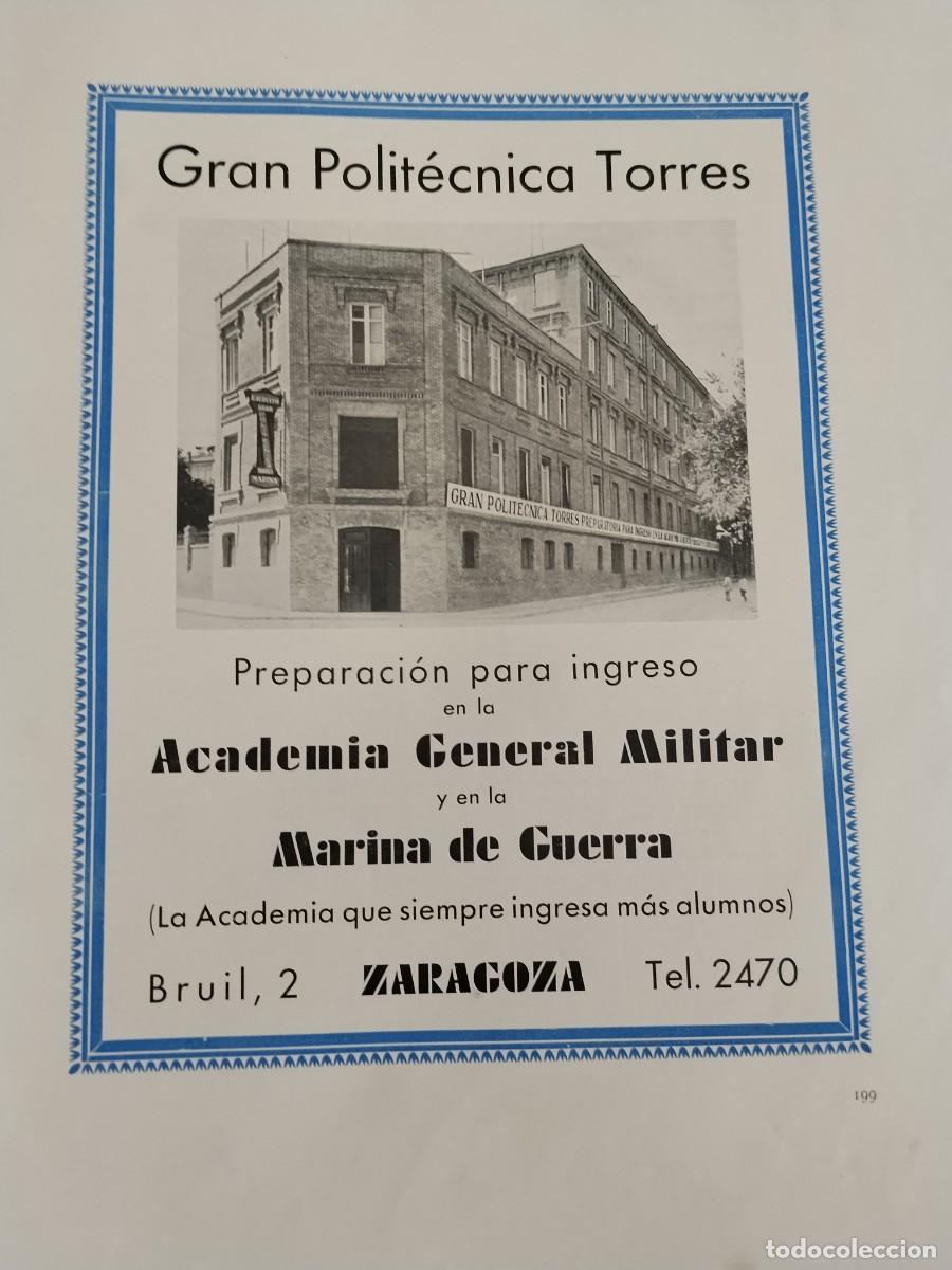 Coleccionismo de carteles: GRAN POLITECNICA TORRES PREPARACION INGRESO ACADEMIA GENERAL MILITAR MARINA ZARAGOZA 1931-1932