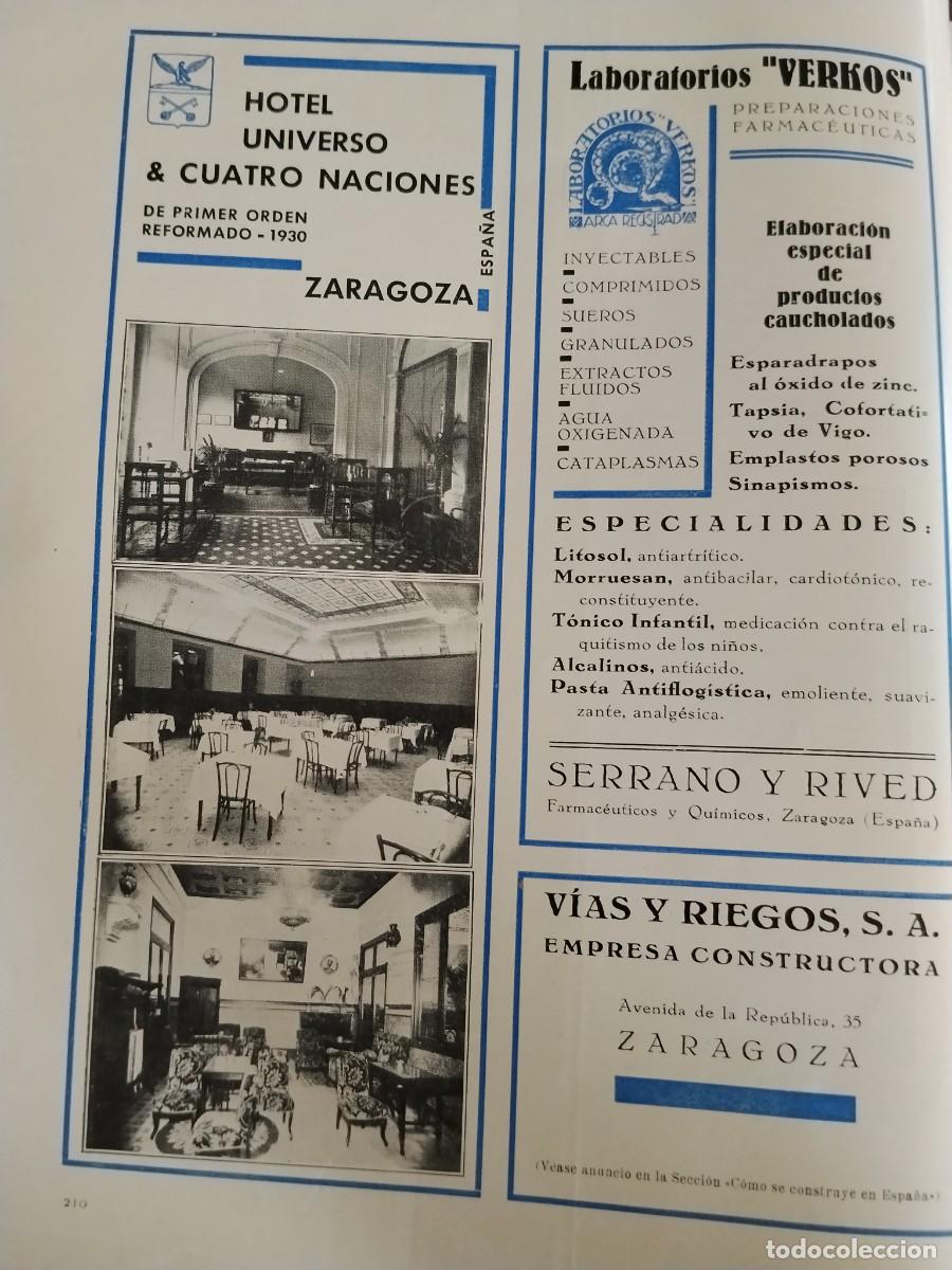 Coleccionismo de carteles: HOTEL RESTAURANT FLORIDA / GRAN RESTAURANT LAS PALMERAS ZARAGOZA HOJA REVISTA 1931-1932