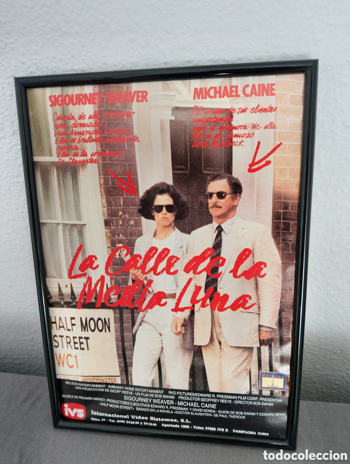 Coleccionismo de carteles: La calle de la media luna cuadro publicidad cine a&ntilde;os 80