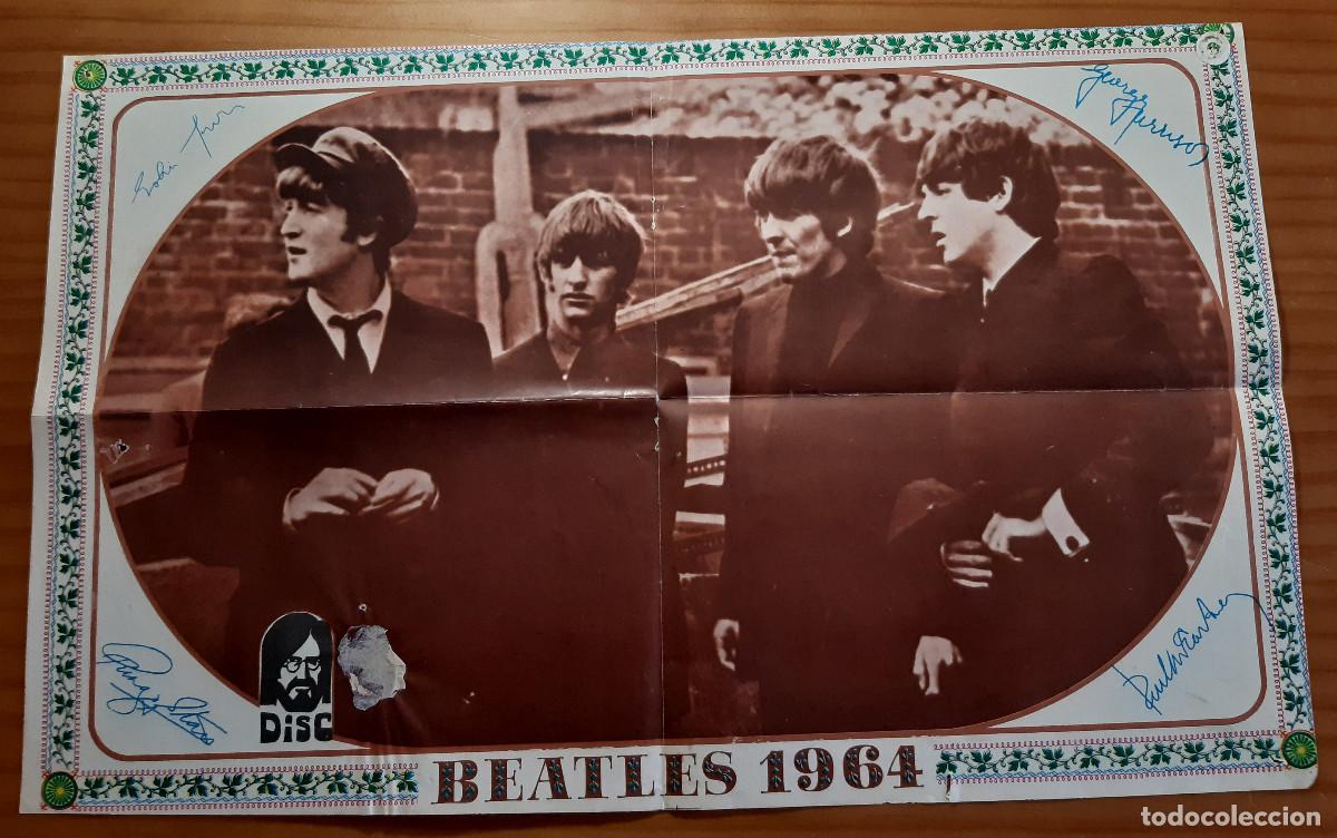 Coleccionismo de carteles: BEATLES 1964 - LET IT BE A EX&Aacute;MEN - 4 P&Aacute;GINAS CENTRALES DE REVISTA - 30,50 X 50 CMS.