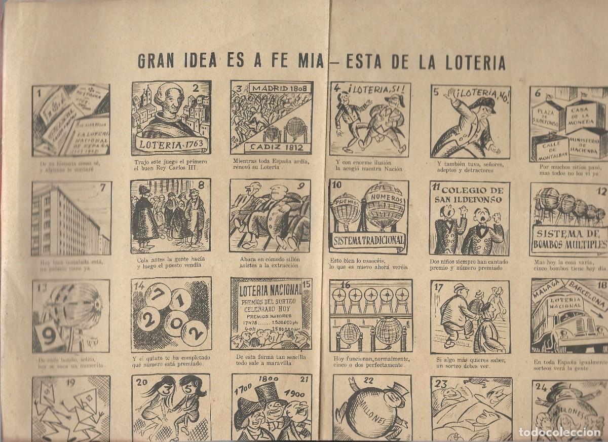 Coleccionismo de carteles: POSTER GRAN IDEA ES A FE MIA - ESTA DE LA LOTERIA CON 48 DIBUJOS COMICOS