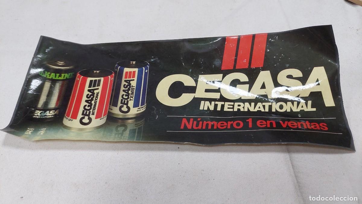 Coleccionismo de carteles: Antiguo cartel publicidad Pilas Cegasa