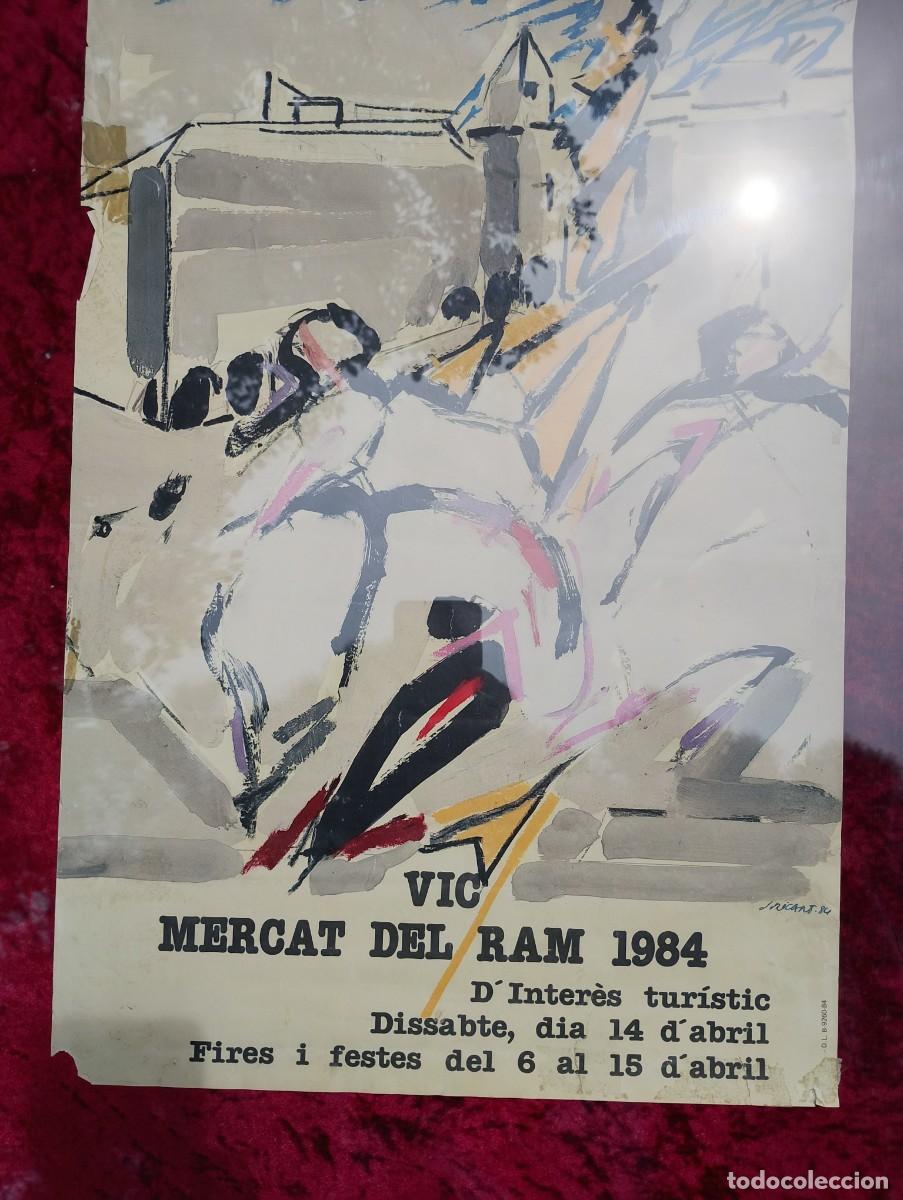 Coleccionismo de carteles: Vic, cartel de unos 25x40cms.del MERCAT DEL RAM de 1984 (de Josep Ricart) por apenas doce euros