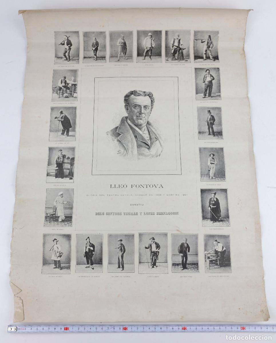 Collectionnisme d'affiches: LLE&Oacute; FONTOVA, GLORIA DEL TEATRO CATAL&Agrave;, Thomas y L&oacute;pez Bernagossi. Cartel 45x63cm.