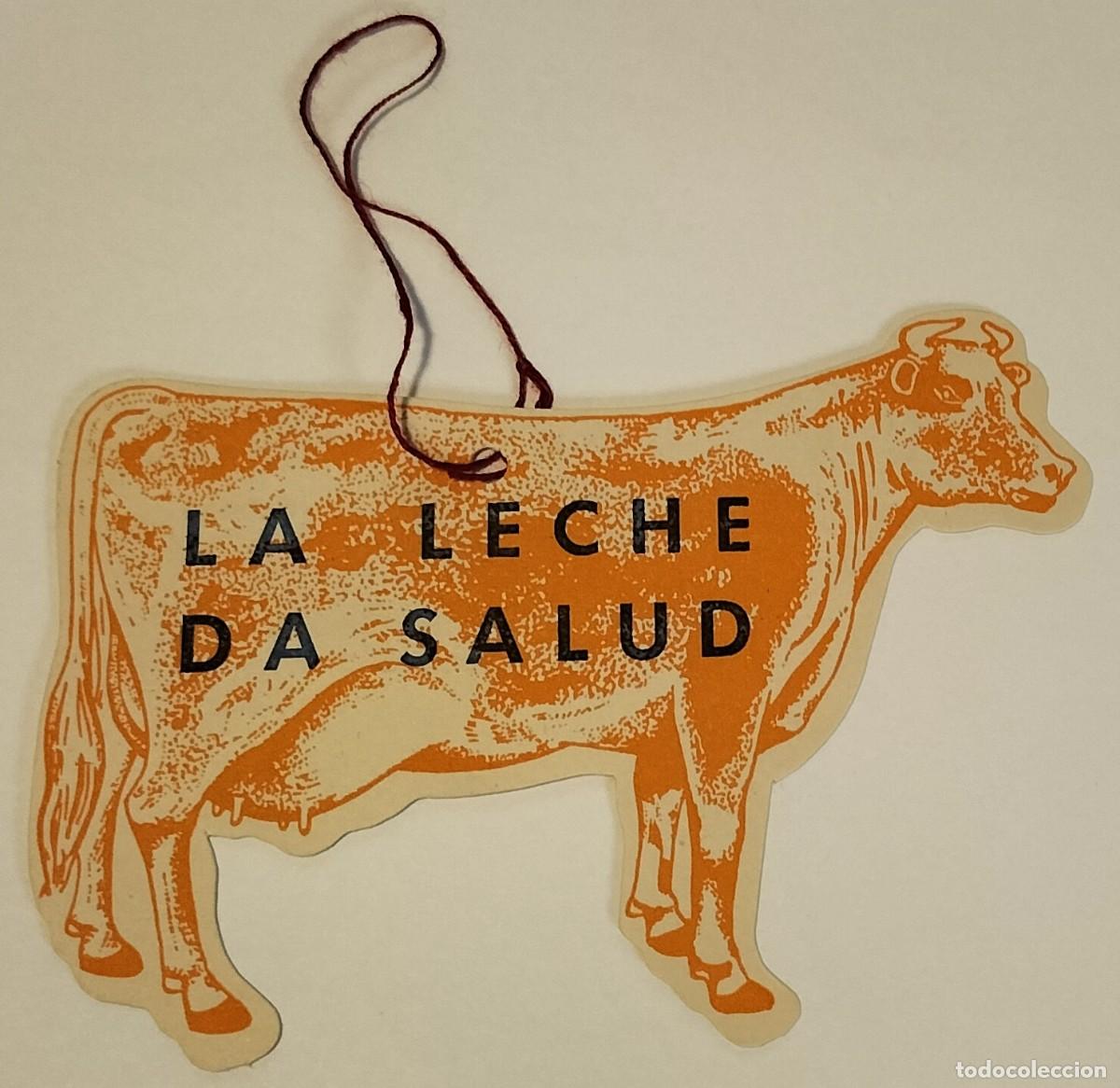 Colecionismo de cartazes: Colgante papel FERIA INTERNACIONAL DE MUESTRAS 1956 Barcelona - LA LECHE DA SALUD