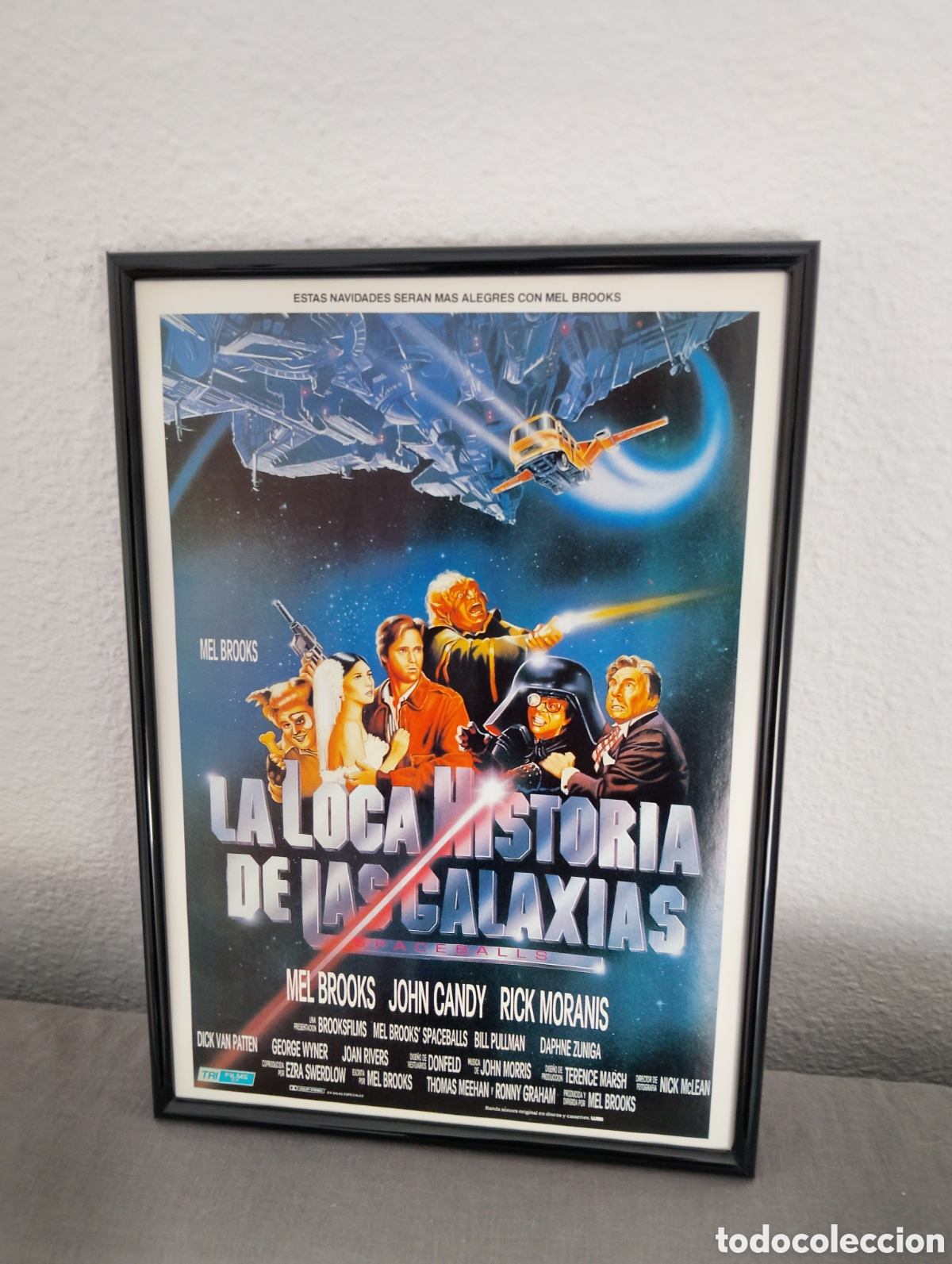 Coleccionismo de carteles: La loca historia de las galaxias anuncio original vintage a&ntilde;os 80 enmarcado cine