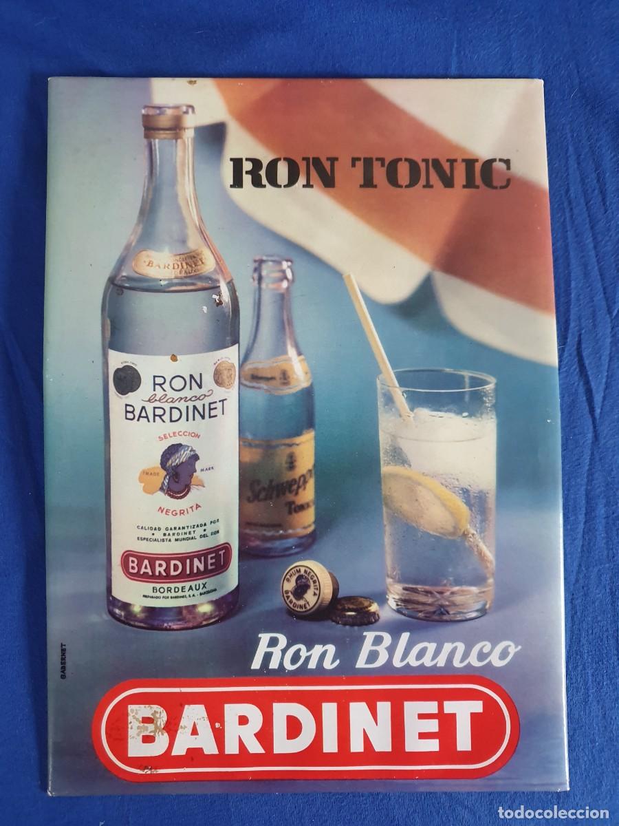 Coleccionismo de carteles: Cartel ron blanco bardinet antiguo 24 x 34 estado muy bueno