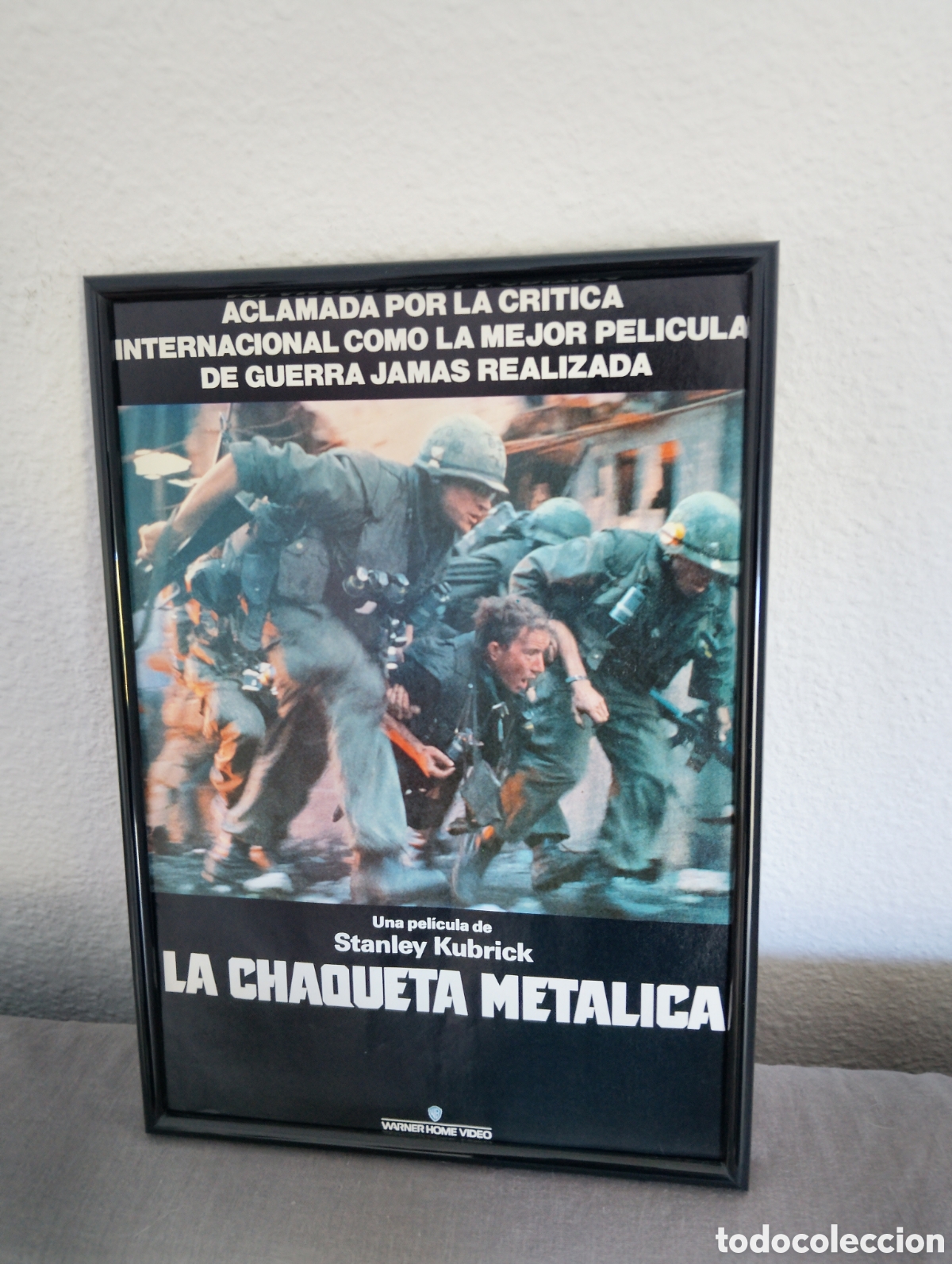 Coleccionismo de carteles: La chaqueta met&aacute;lica anuncio original vintage enmarcado a&ntilde;os 90
