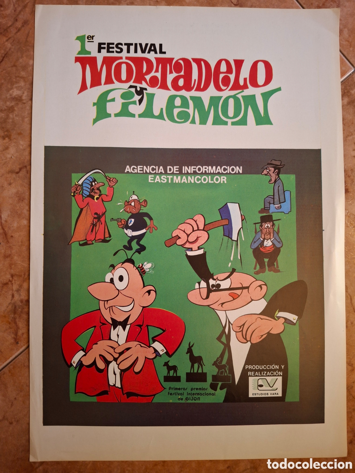 Coleccionismo de carteles: Programa de cine original - 1er Festival Mortadelo y Filem&oacute;n (1969)
