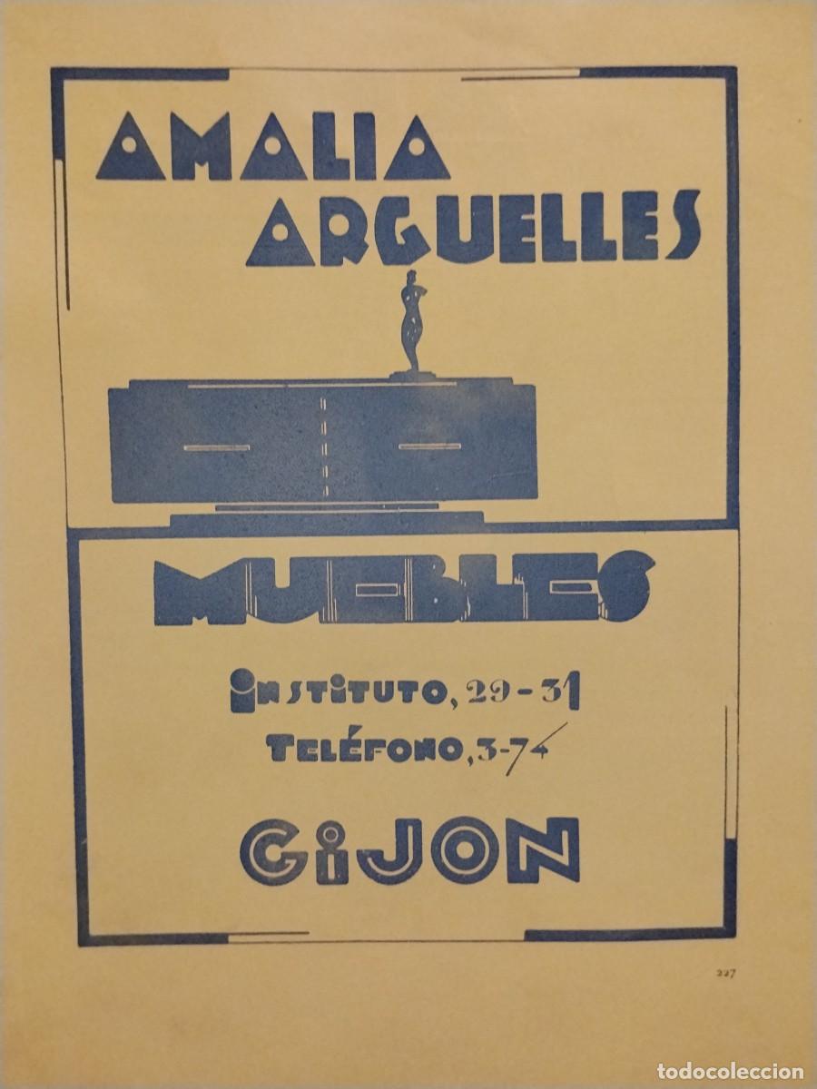 Coleccionismo de carteles: MUEBL3W AMALIA ARGUELLES GIJON HOJA REVISTA A&Ntilde;O 1931-1932