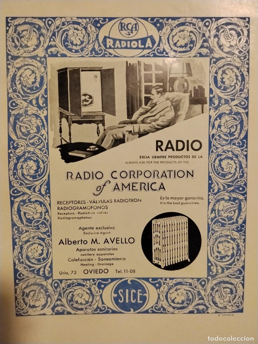 Coleccionismo de carteles: RADIO CORPORATION OF AMERICA ALBERTO M.AVELLO OVIEDO RADIOGRAMOFONOS HOJA REVISTA A&Ntilde;O 1931-1932