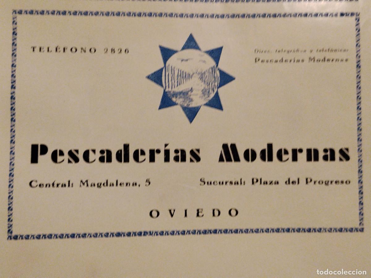 Coleccionismo de carteles: PESCADERIAS MODERNAS OVIEDO HOJA REVISTA A&Ntilde;O 1931-1932