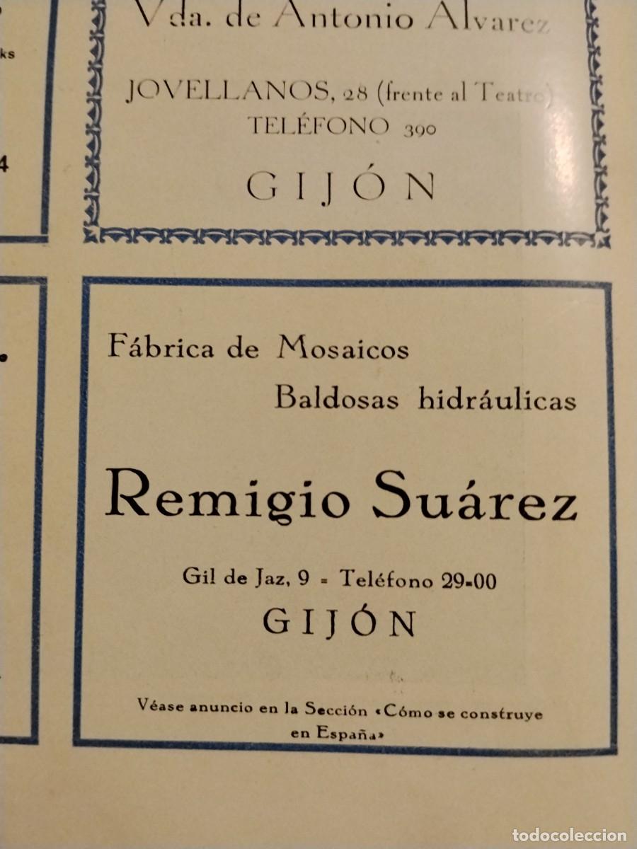 Coleccionismo de carteles: FABRICA MOSAICOS BALDOSAS HIDRAULICAS REMIGIO SUAREZ GIJON HOJA REVISTA A&Ntilde;O 1931-1932