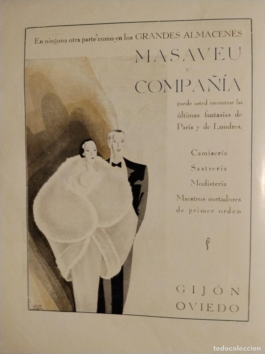 Coleccionismo de carteles: GRANDES ALMACENES MASAVEU Y COMPA&Ntilde;IA GIJON OVIEDO MAESTROS CORTADORES HOJA REVISTA A&Ntilde;O 1931-1932