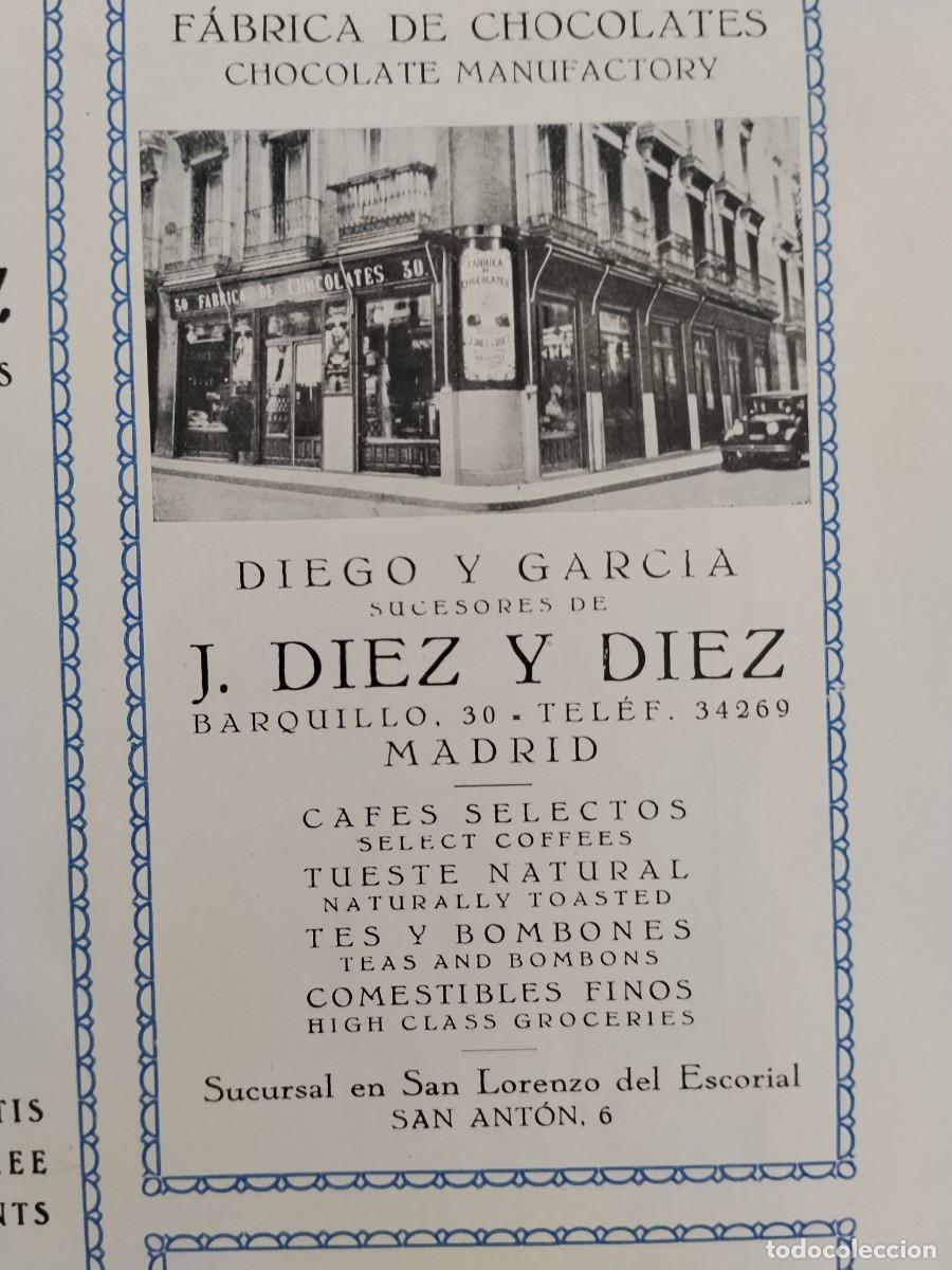 Coleccionismo de carteles: FABRICA CHOCOLATES DIEGO Y GARCIA SUCESORES DE J.DIEZ Y DIEZ MADRID HOJA REVISTA A&Ntilde;O 1931-1932