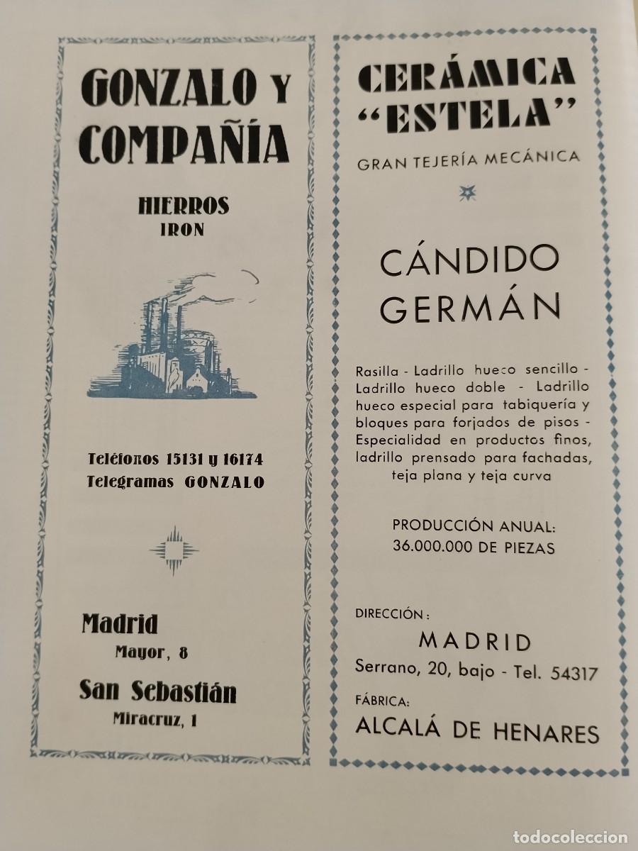 Coleccionismo de carteles: HIERROS GONZALO Y CIA MADRID / CERAMICA ESTELA DE CANDIDO GERMAN ALCALA HOJA REVISTA A&Ntilde;O 1931-1932