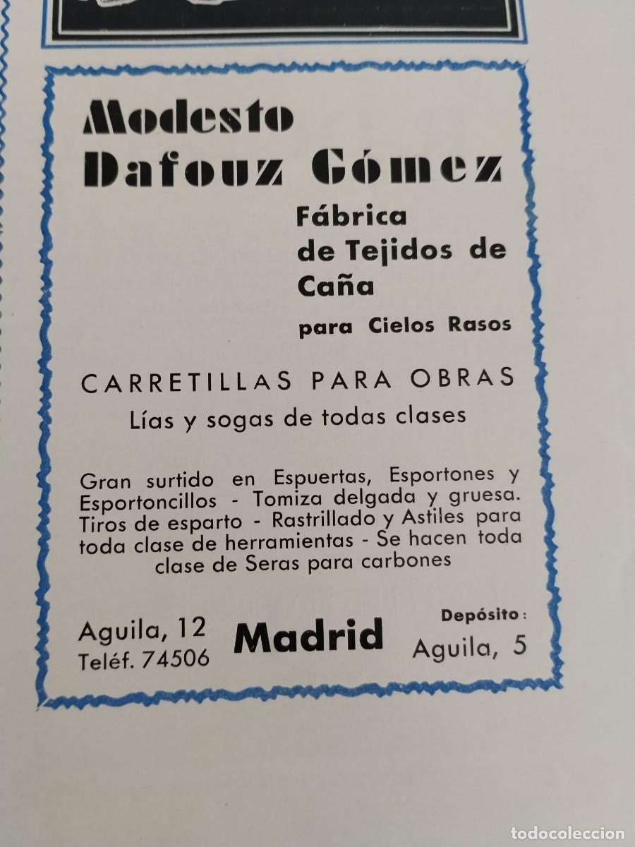 Coleccionismo de carteles: FABRICA TEJIDOS DE CA&Ntilde;A PARA CIELOS RASOS MODESTO DAFOUZ GOMEZ MADRID HOJA REVISTA A&Ntilde;O 1931-1932