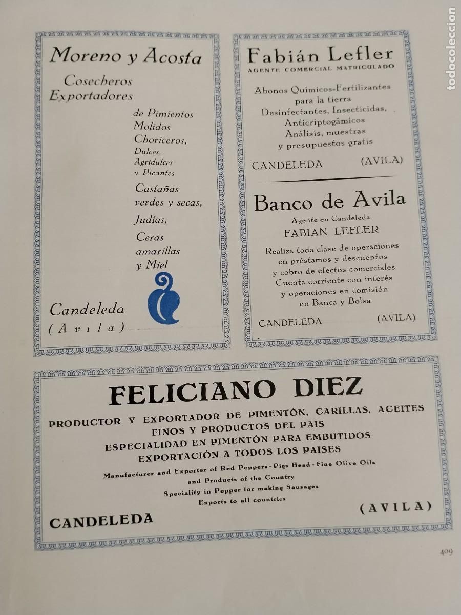 Coleccionismo de carteles: MORENO Y ACOSTA PIMENTON / FELICIANO DIEZ PIMENTON / FABIAN LEFLER CANDELEDA HOJA A&Ntilde;O 1931-1932