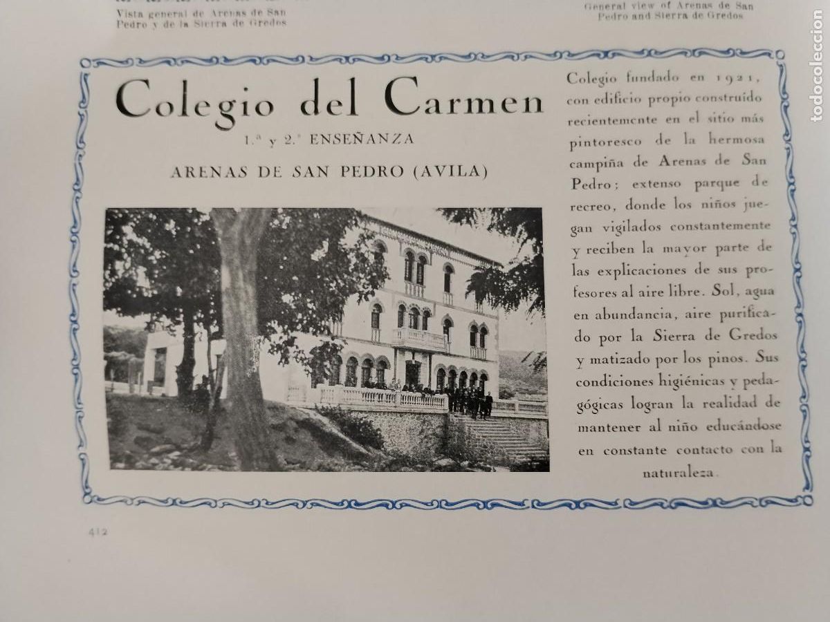 Coleccionismo de carteles: COLEGIO DEL CARMEN ARENAS DE SAN PEDRO AVILA HOJA A&Ntilde;O 1931-1932