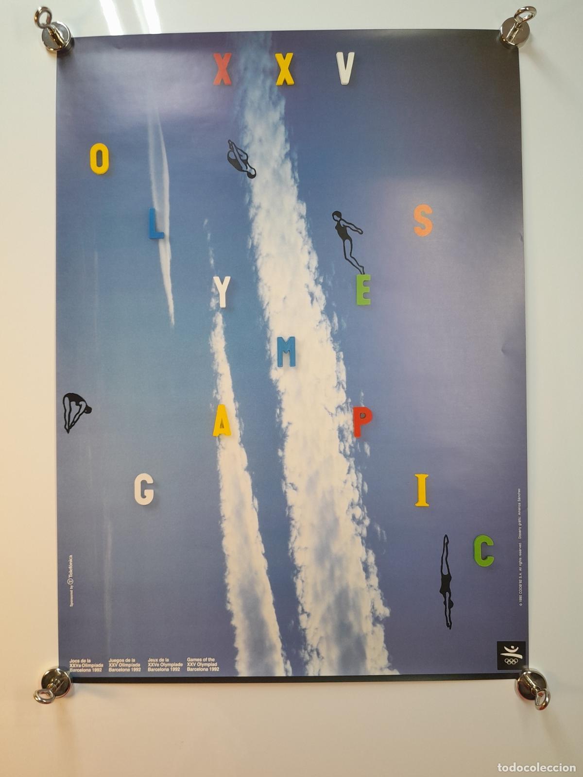 Coleccionismo de carteles: CARTEL OFICIAL DE LOS JUEGOS OL&Iacute;MPICOS DE BARCELONA '92. &rdquo;OLYMPIC GAMES XXV&rdquo;. AM&Eacute;RICA S&Aacute;NCHEZ. 1990.