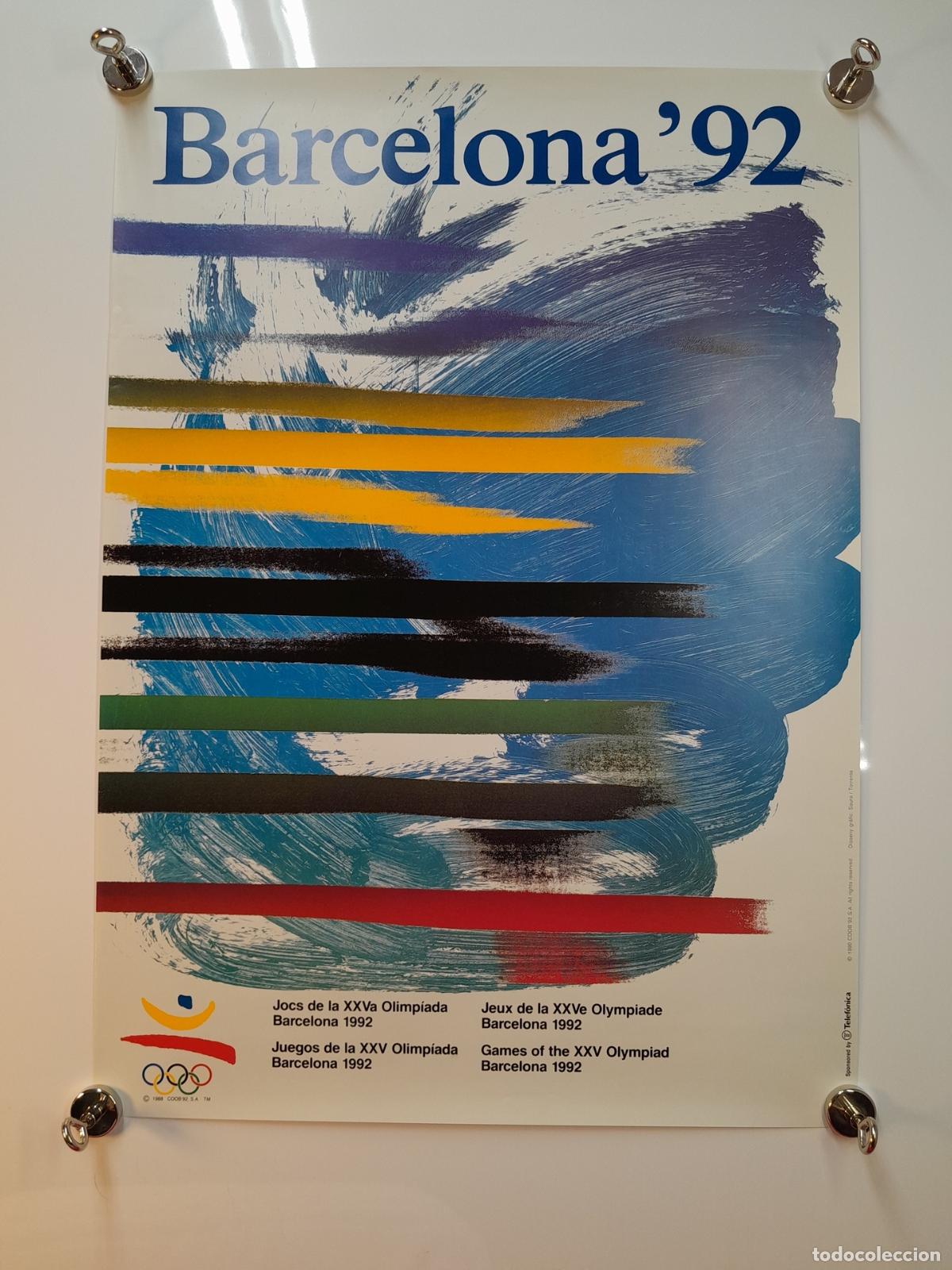 Coleccionismo de carteles: CARTEL OFICIAL DE LOS JUEGOS OL&Iacute;MPICOS DE BARCELONA '92. &rdquo;BARCELONA '92&rdquo;.PERE TORRENT. 1990.