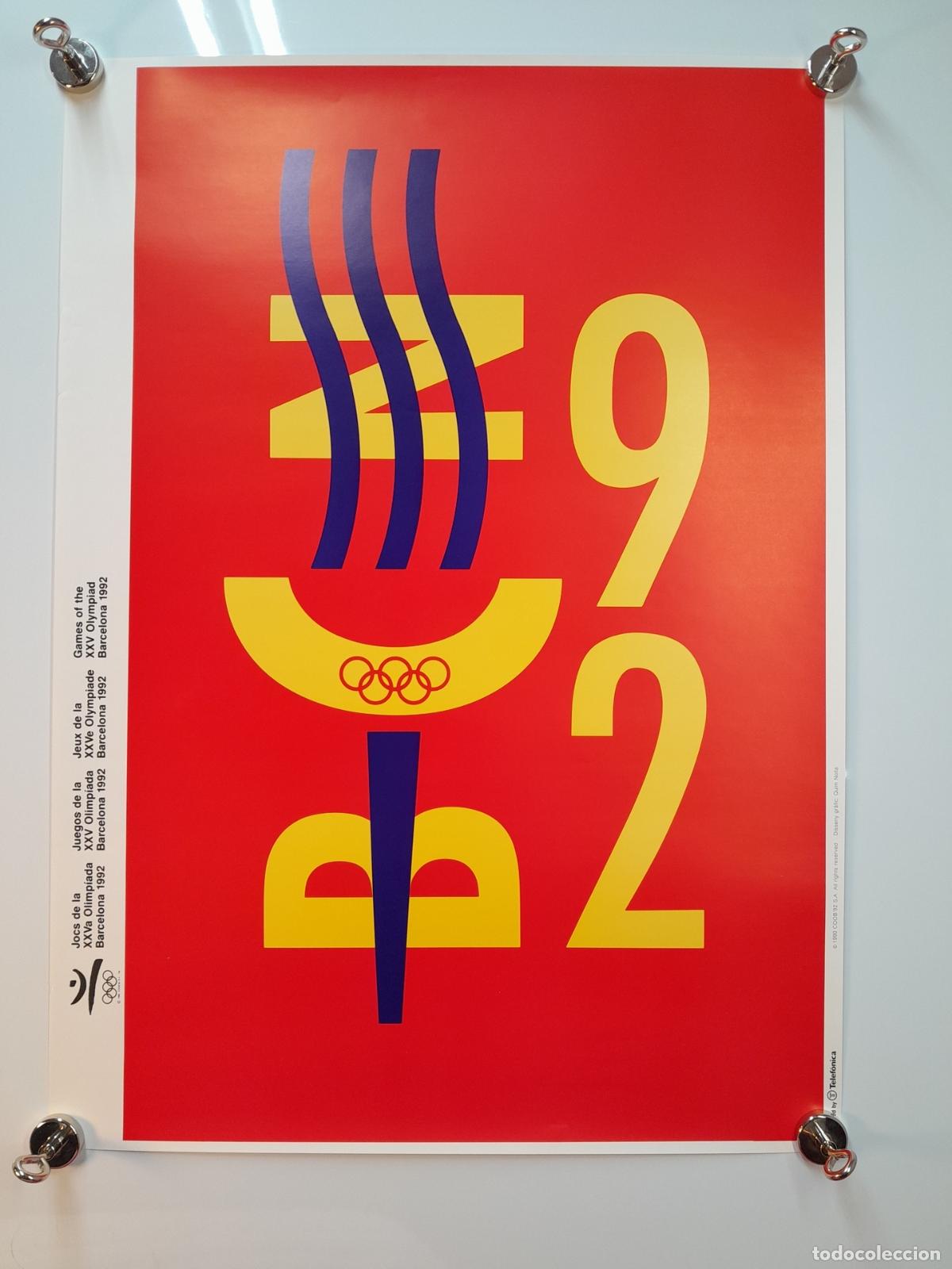 Coleccionismo de carteles: CARTEL OFICIAL DE LOS JUEGOS OL&Iacute;MPICOS DE BARCELONA '92. &rdquo;BCN 92&rdquo;.QUIM NODAL. 1990.