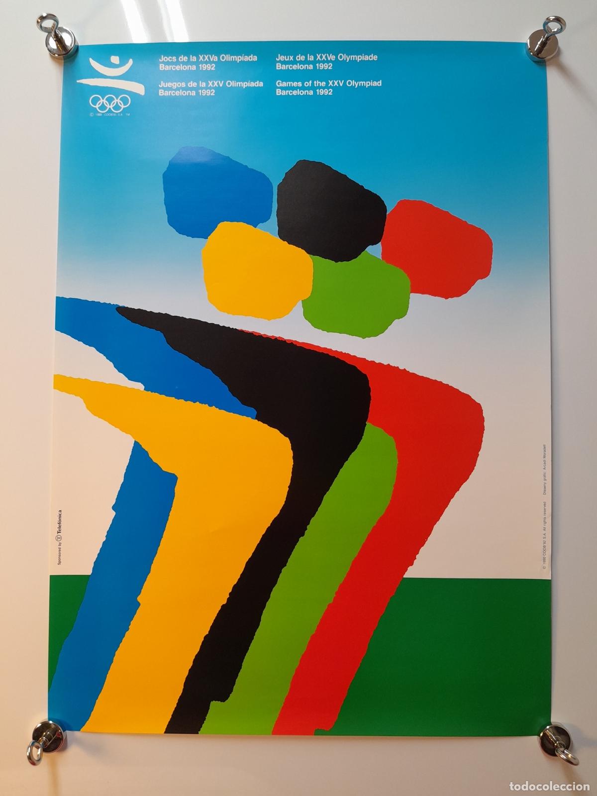 Coleccionismo de carteles: CARTEL OFICIAL DE LOS JUEGOS OL&Iacute;MPICOS DE BARCELONA '92. MEDITERR&Aacute;NEO.ARCADI MORADELL.1990