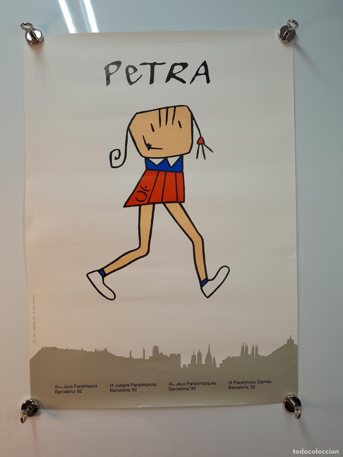 Coleccionismo de carteles: CARTEL OFICIAL DE LOS PARAL&Iacute;MPICOS DE BARCELONA '92. LOGOTIPO/PETRA.JOSEP MARIA TRIAS. 1990.