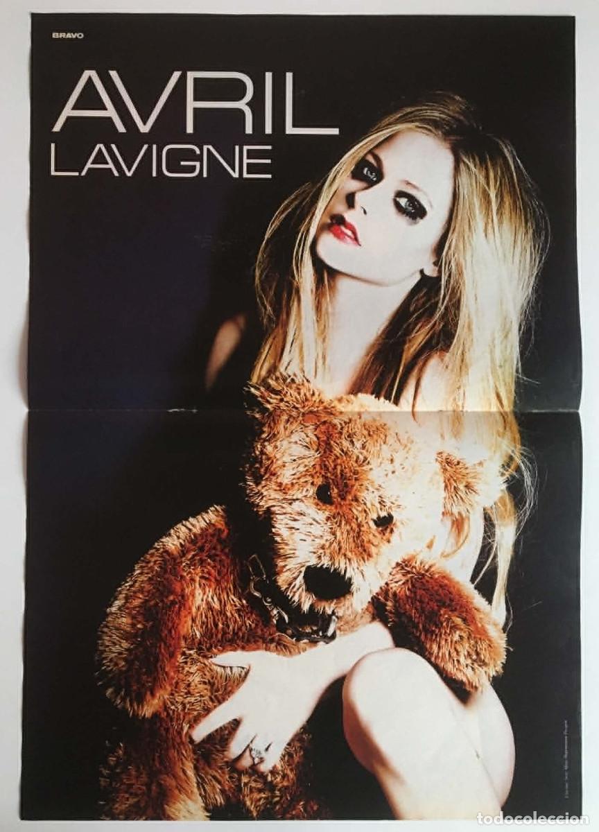 Coleccionismo de carteles: Avril Lavigne Grunge Teddy Bear / Liam Payne One Direction Double Sided Poster Bravo Bulgaria Music