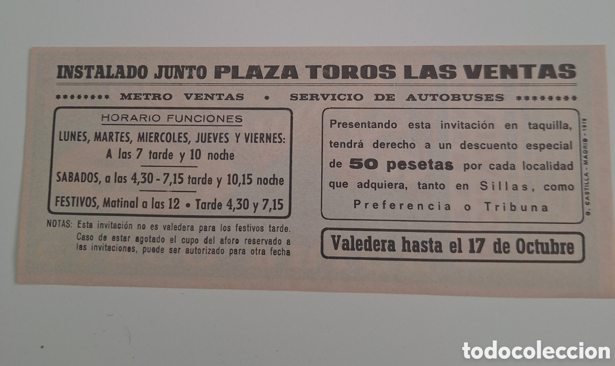 Coleccionismo de carteles: Invitaci&oacute;n Circo Price - Foto 2