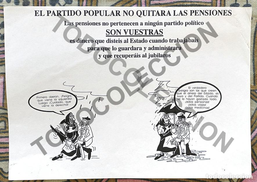 Coleccionismo de carteles: Publicidad PP en 1.994 sobre Pensiones