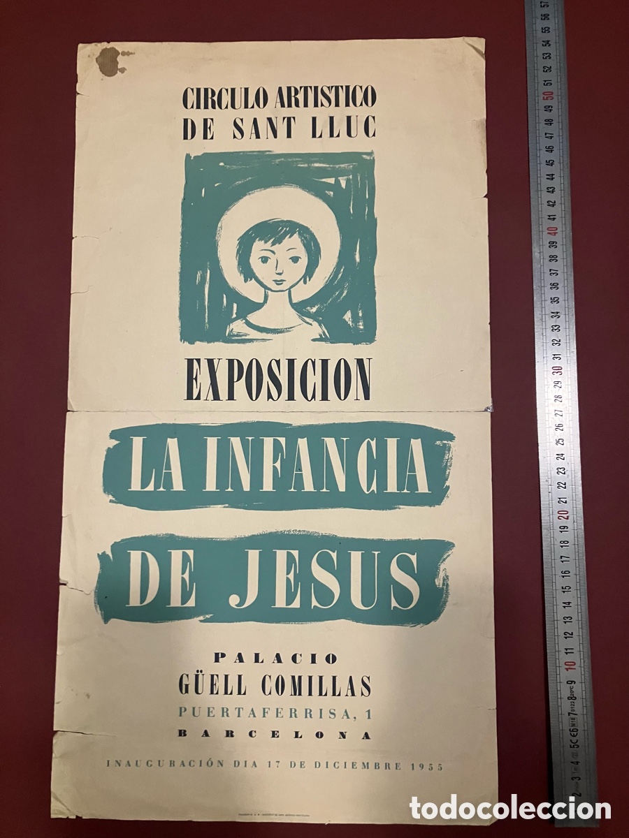 Coleccionismo de carteles: Cartel de Filograf. Giralt Miracle. C&iacute;rculo art&iacute;stico de Sant Lluc 1955