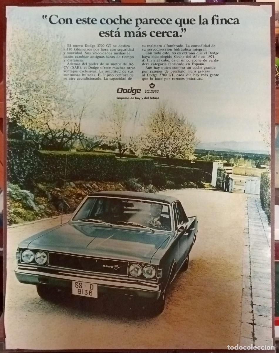 Colecionismo de cartazes: DODGE 3700 GT - CHRYSLER ESPA&Ntilde;A - PUBLICIDAD ORIGINAL 1971 / S&Aacute;BADO GR&Aacute;FICO