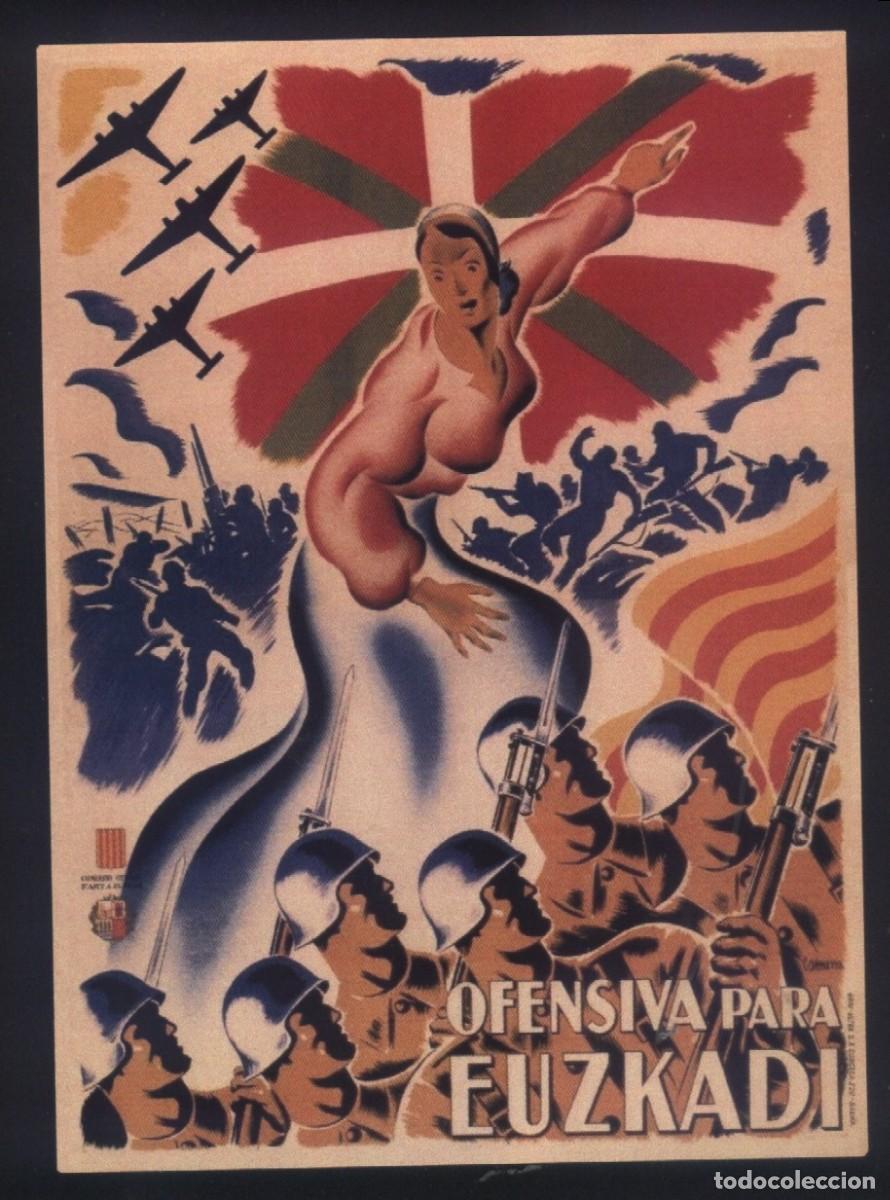 Coleccionismo de carteles: B-1170- GUERRA CIVIL ESPA&Ntilde;OLA. OFENSIVA PARA EUZKADI.