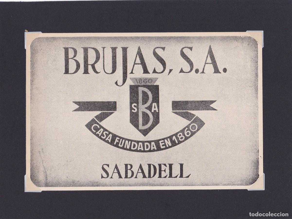 Coleccionismo de carteles: BRUJAS, S. A. - SABADELL - F&Aacute;BRICAS TEXTIL LANA - PUBLICIDAD ORIGINAL 1950 / ANUARIO TEXTIL