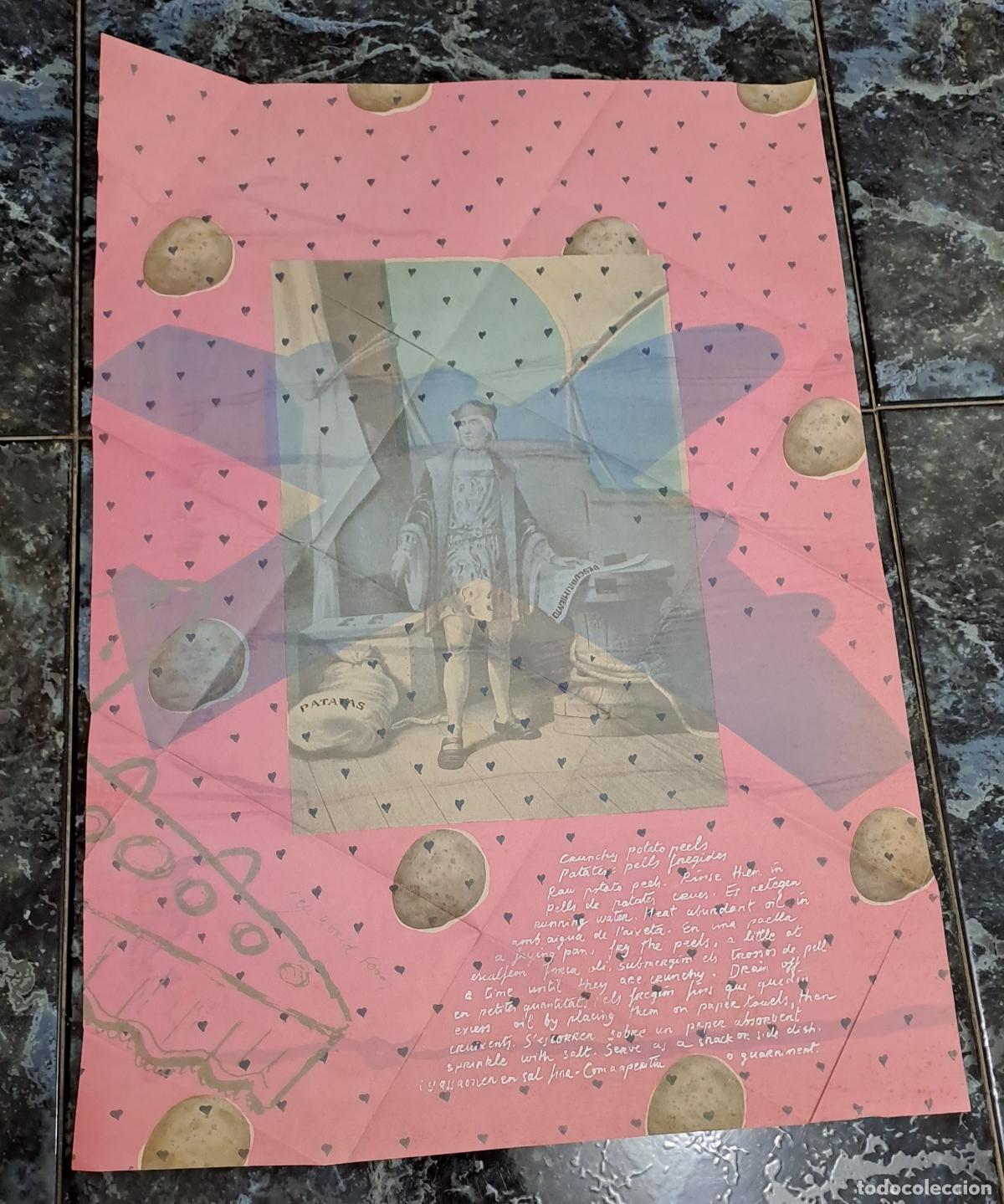 Coleccionismo de carteles: CARTELL PLEGABLE EN FORMA DE CARTA-FELICITACIO DE NADAL DE INSTITUT ESTUDIS NORD AMERICANS-LA PATATA