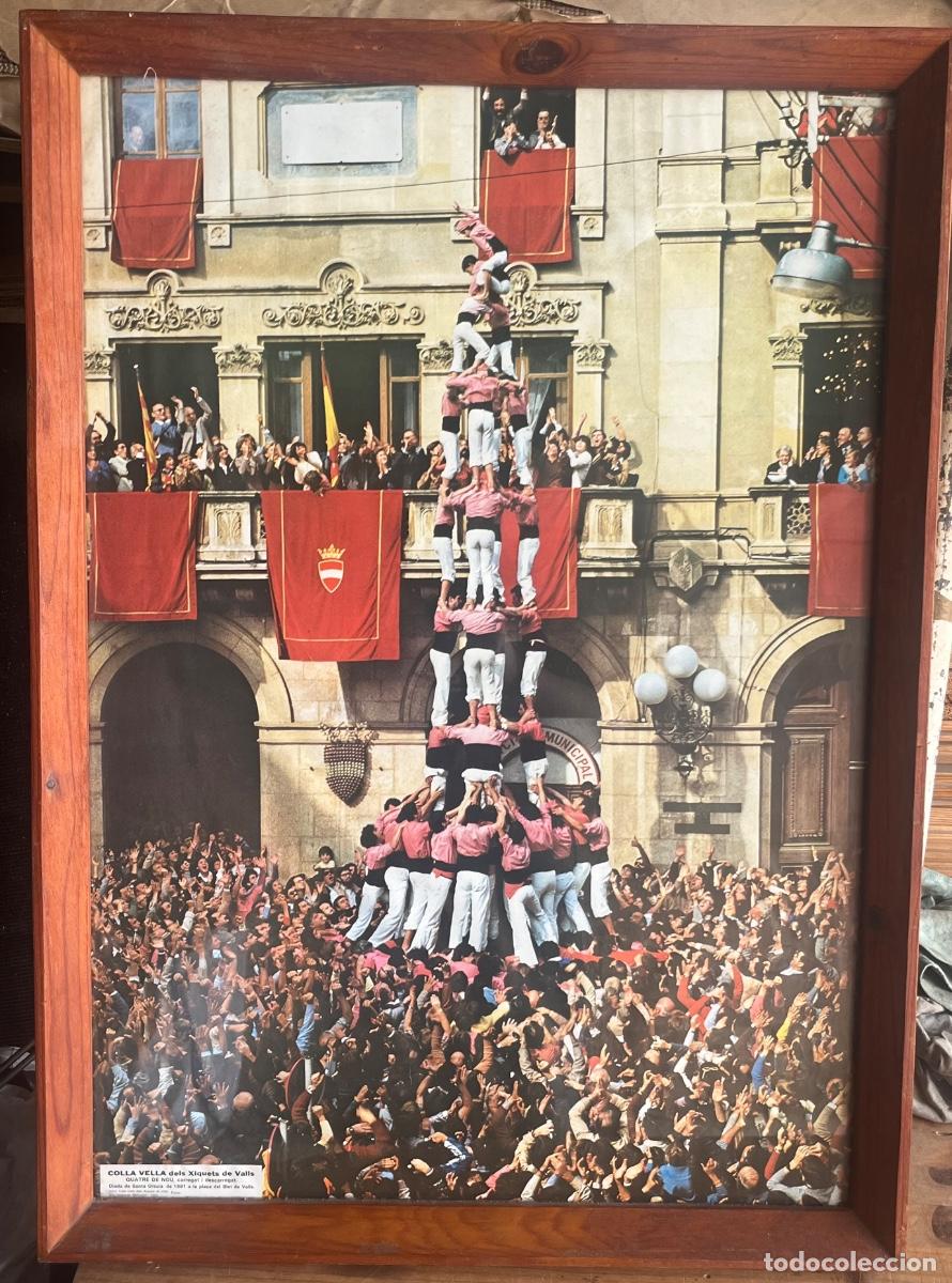 Coleccionismo de carteles: CARTEL ENMARCADO DE SANTA &Uacute;RSULA 1981. COLLA VELLA XIQUETS DE VALLS QUATRE DE NOU