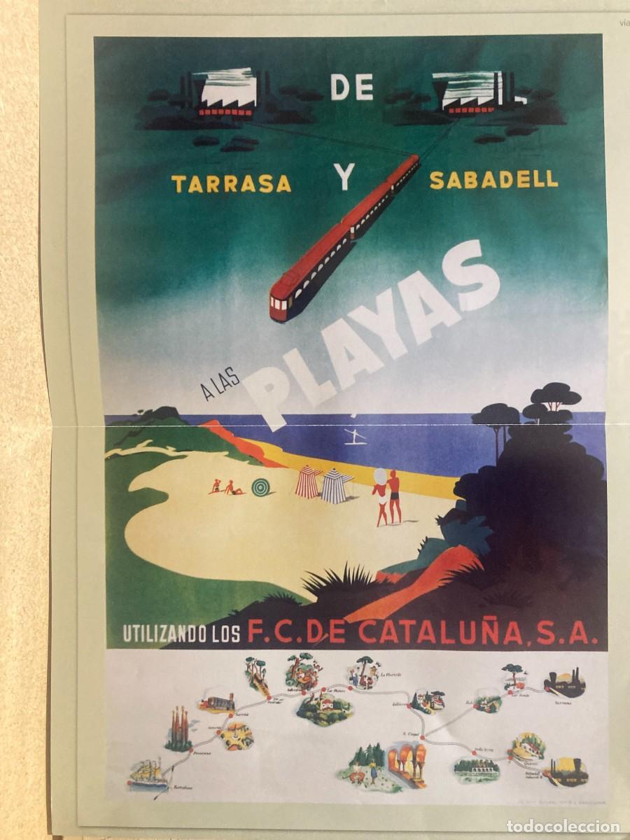 Coleccionismo de carteles: POSTER, A LAS PLAYAS, EN FERROCARRIL, F.C.C.
