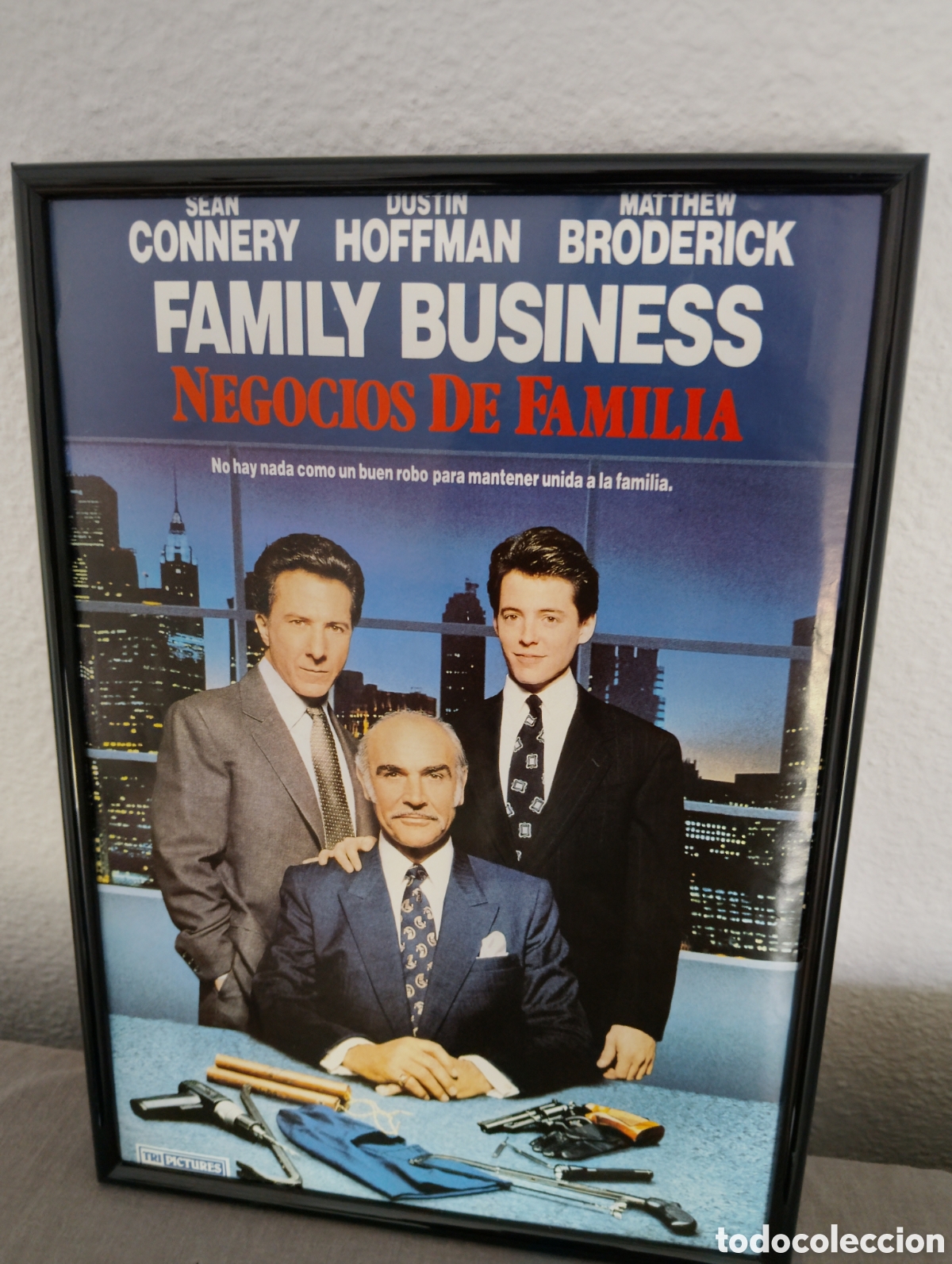Coleccionismo de carteles: Negocios de familia anuncio original vintage a&ntilde;os 90 enmarcado cine